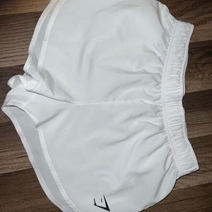 Gymshark white training shorts